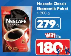 NESCAFE CLASSİC EKONOMİK PAKET KAHVE 200 G